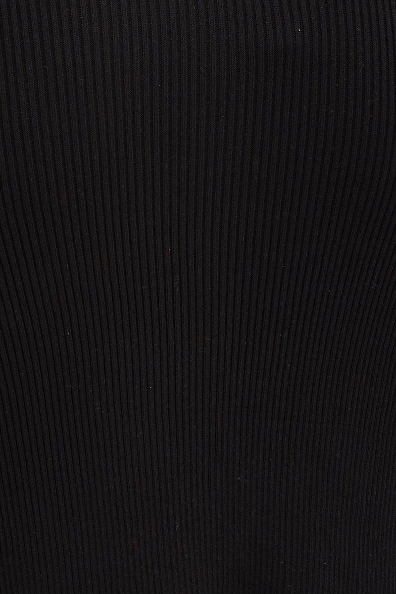 KNIT SKIRT Black Slit Kint Midi Skirt for Women by Ally