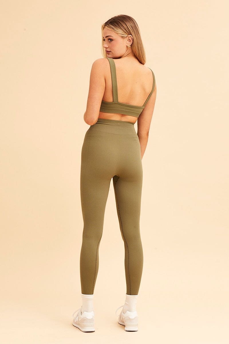 LEGGING Green Nico Seamless Legging for Women by Ally