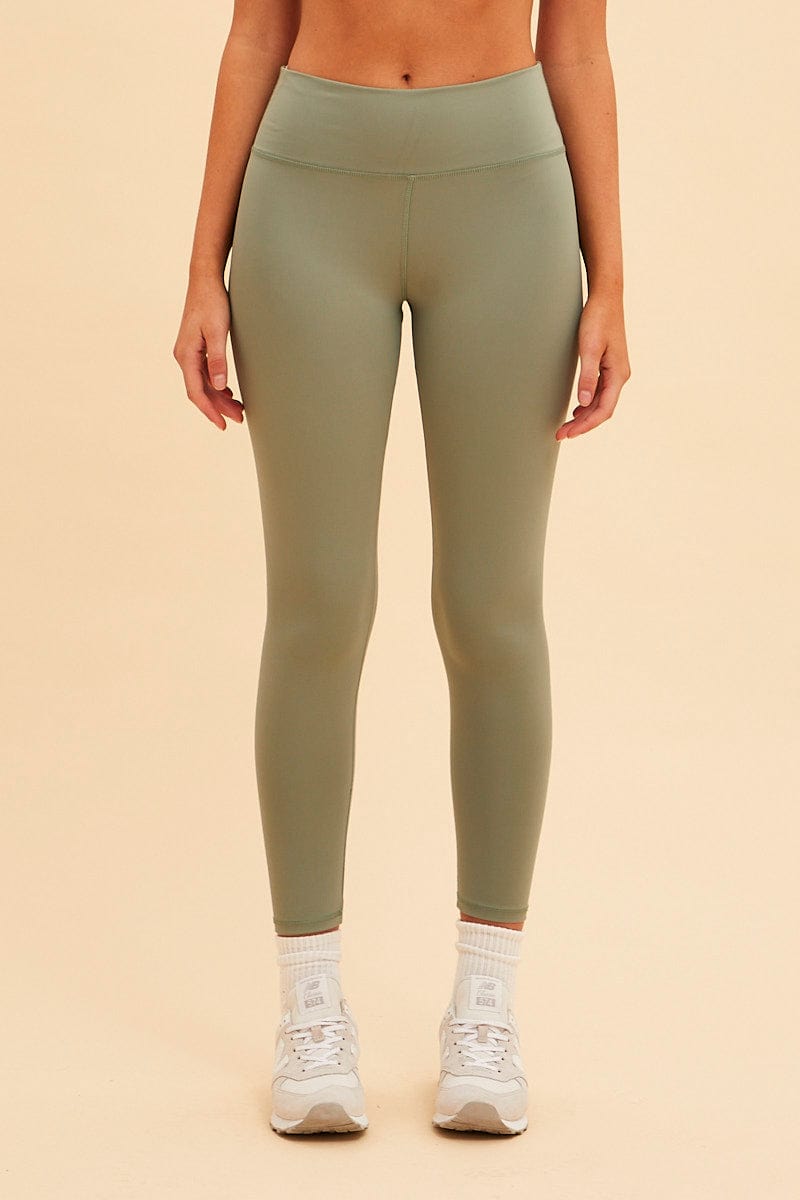 LEGGING Green Sara Active Full Length Legging for Women by Ally