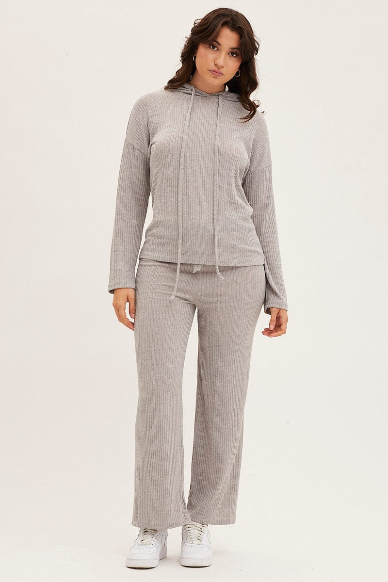 LG SET Grey Hoodie Loungewear Set for Women by Ally