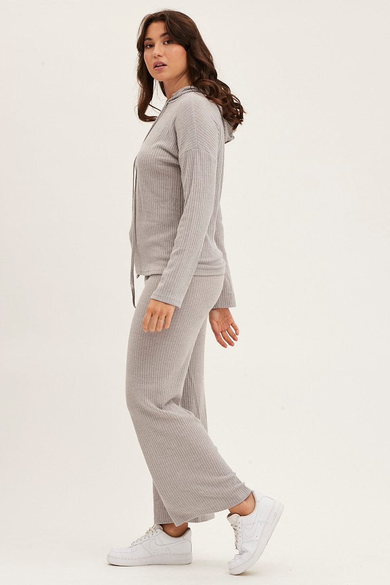 LG SET Grey Hoodie Loungewear Set for Women by Ally