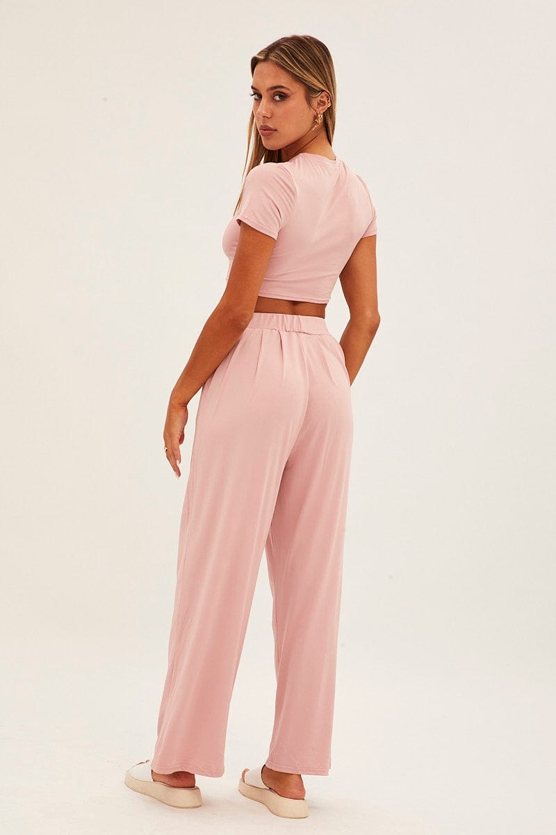 Pink Jersey Loungewear for Ally Fashion