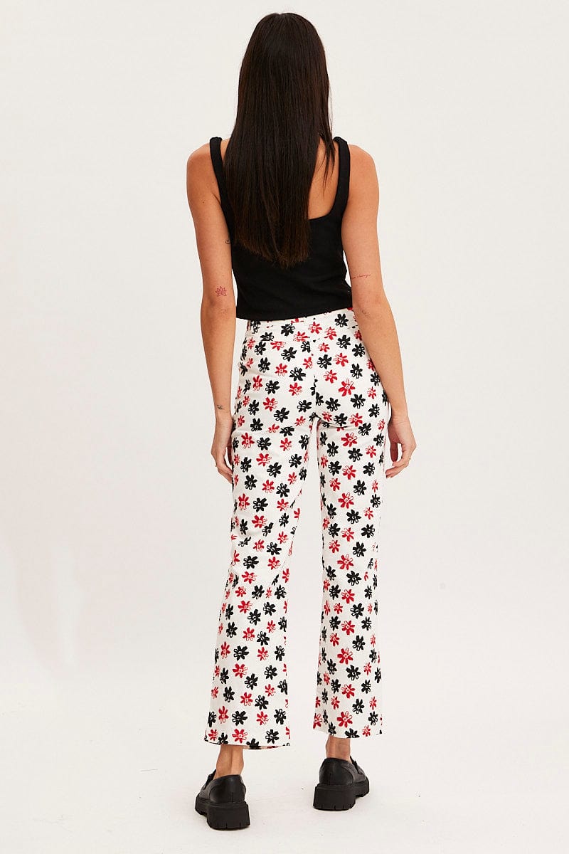 LR WORK PANT Print Slim Pants High Rise for Women by Ally