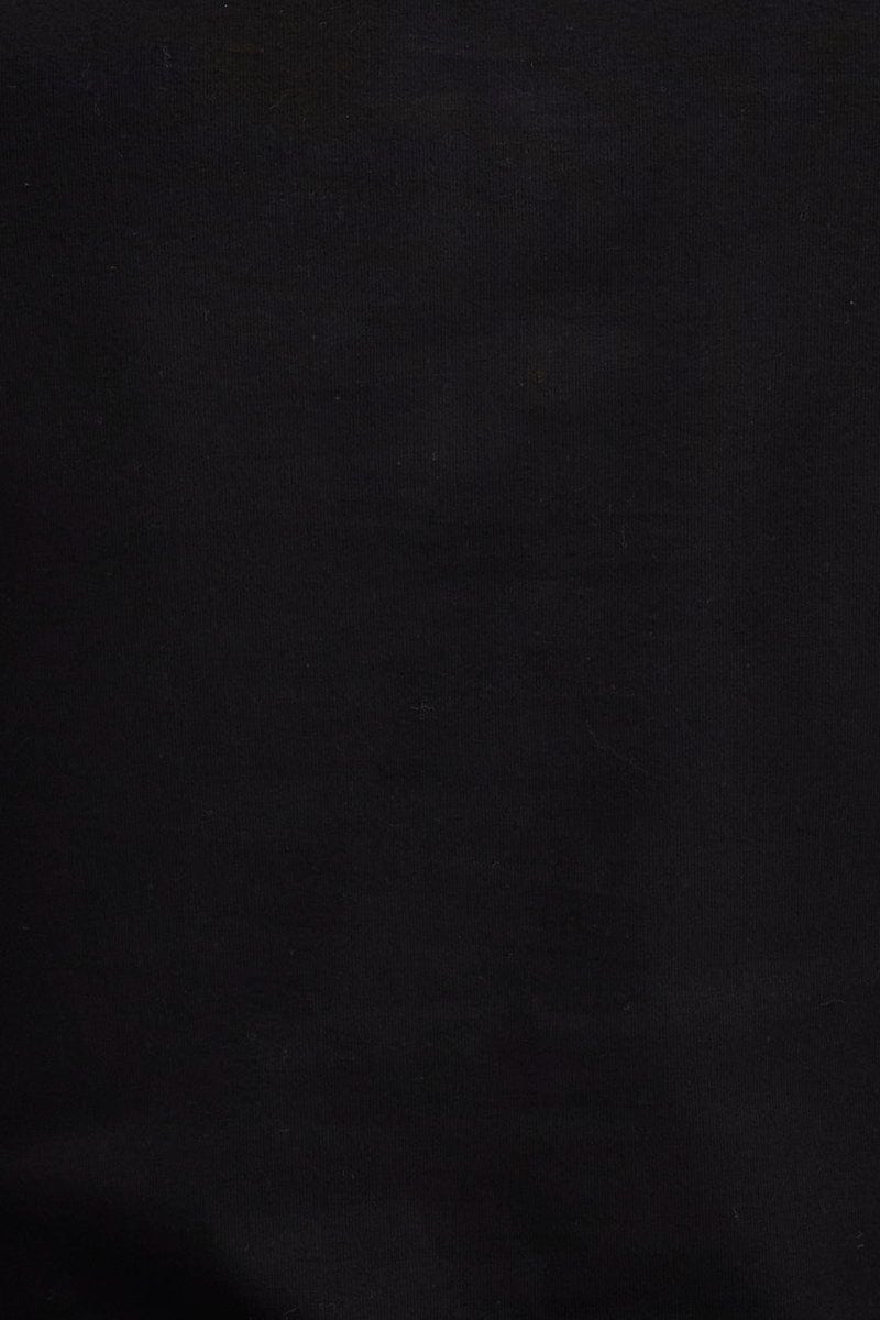 LSV TSHIRT BASIC TOP Black T Shirt Long Sleeve Crew Neck for Women by Ally