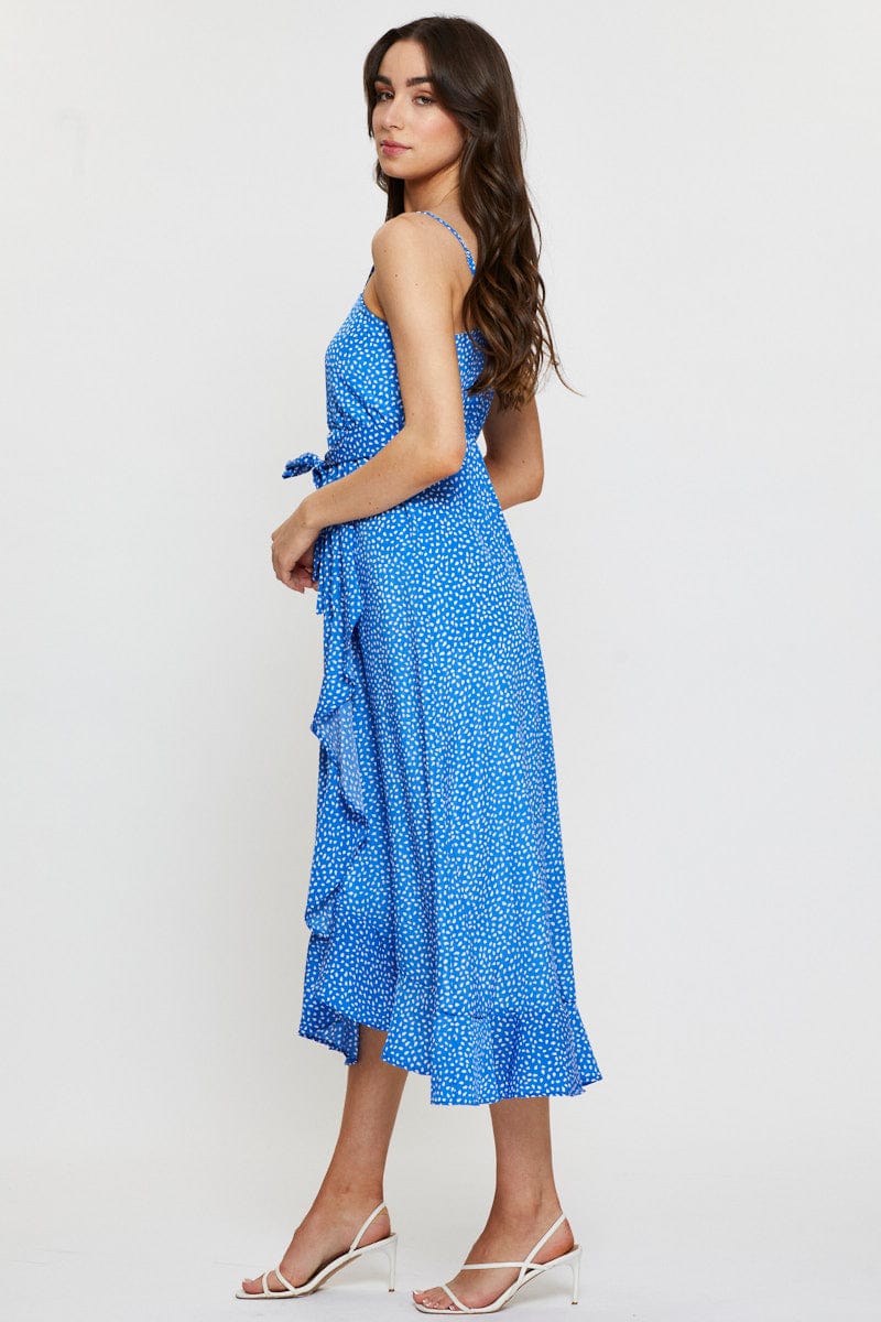 MAXI DRESS Geo Print Wrap Dress Maxi for Women by Ally