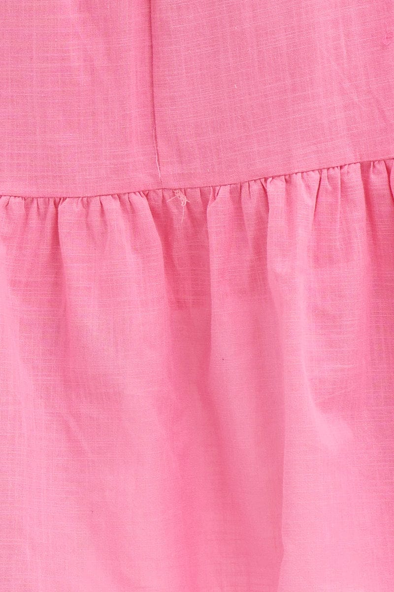 Women’s Pink Dress Puff Sleeve Maxi | Ally Fashion