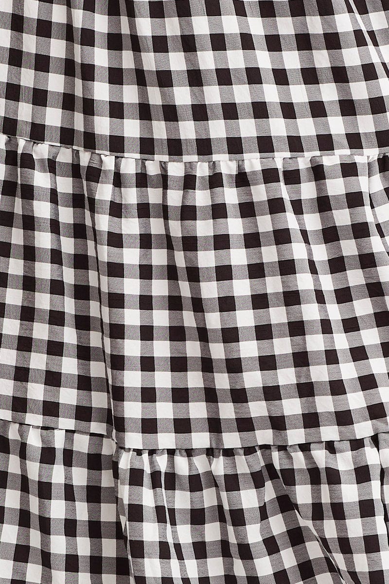 MAXI SKIRT Check Midi Skirt High Rise for Women by Ally