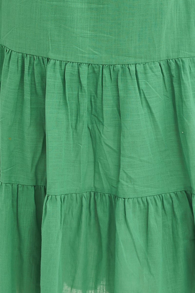 MAXI SKIRT Green Midi Skirt High Rise for Women by Ally