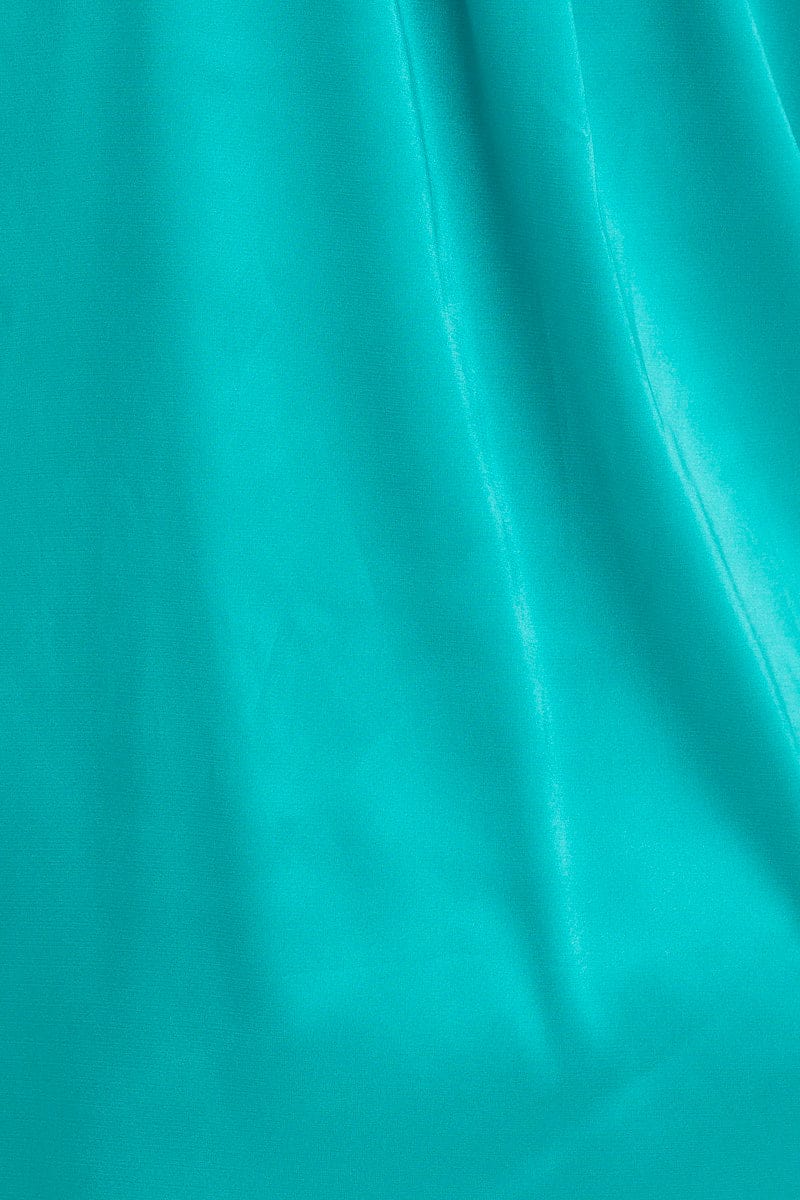 MAXI SKIRT Green Slip Skirt Midi Satin for Women by Ally