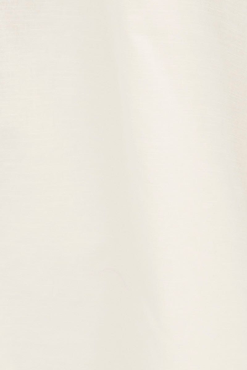 MAXI SKIRT White Maxi Skirt Linen Blend Side Split for Women by Ally