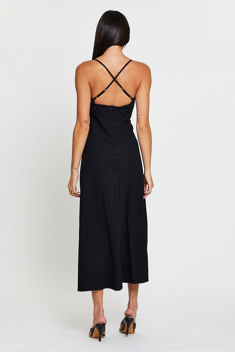 A line black midi dress sale