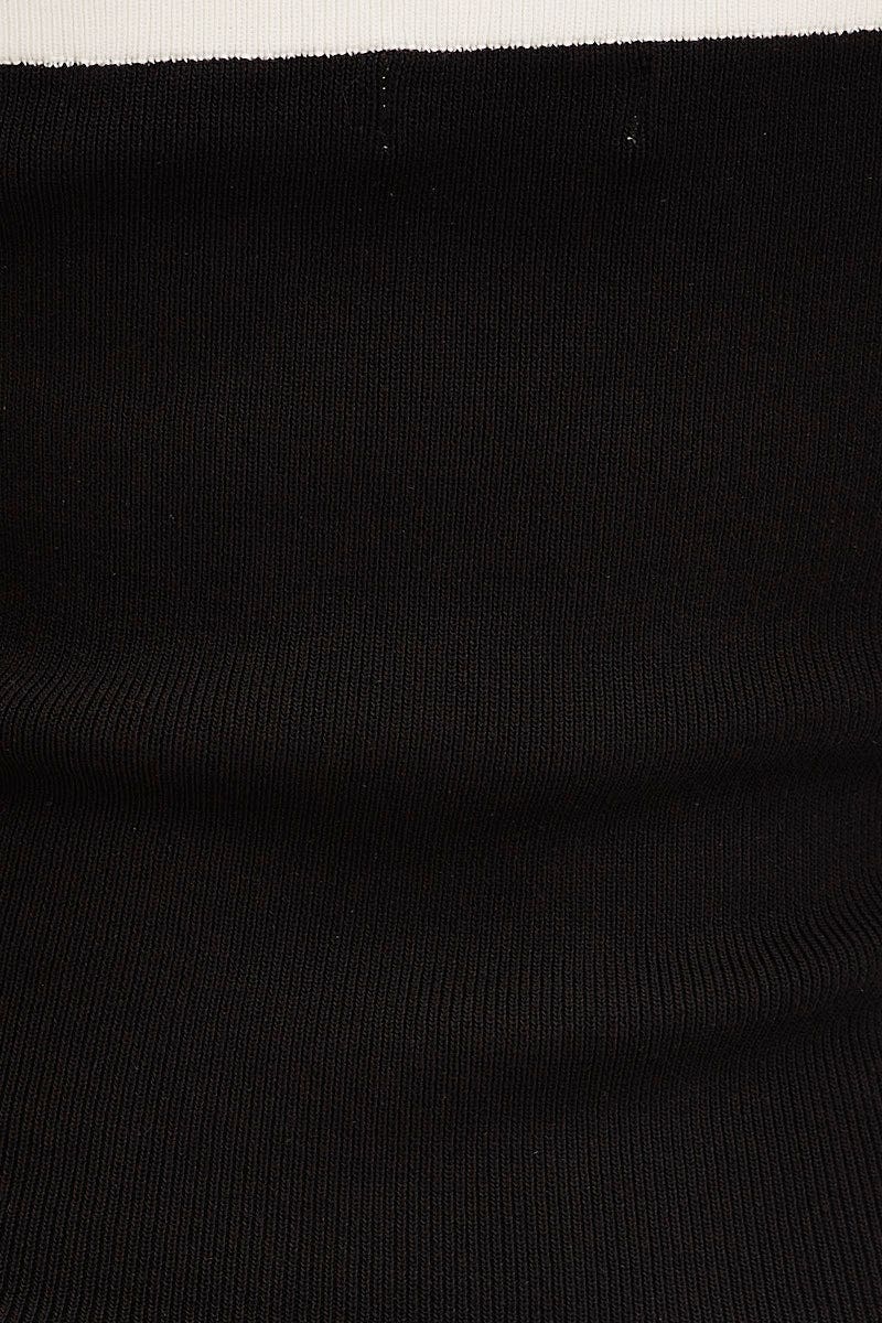 MIDI DRESS Black Cut Out Knit Midi Dress for Women by Ally