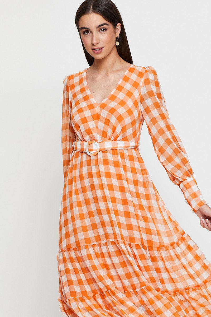 Ladies Dresses Long Sleeve Check Dress Women's Check Dress Long Sleeve Maxi Ally Fashion Ladies Dresses Long Sleeve Check Dress Women's Check Dress Long Sleeve Maxi Ally Fashion