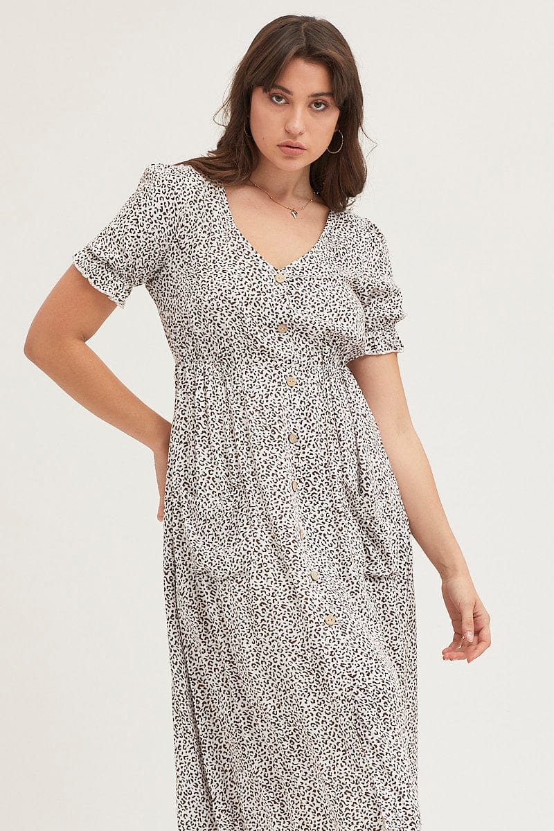 MIDI DRESS Print Midi Dress for Women by Ally