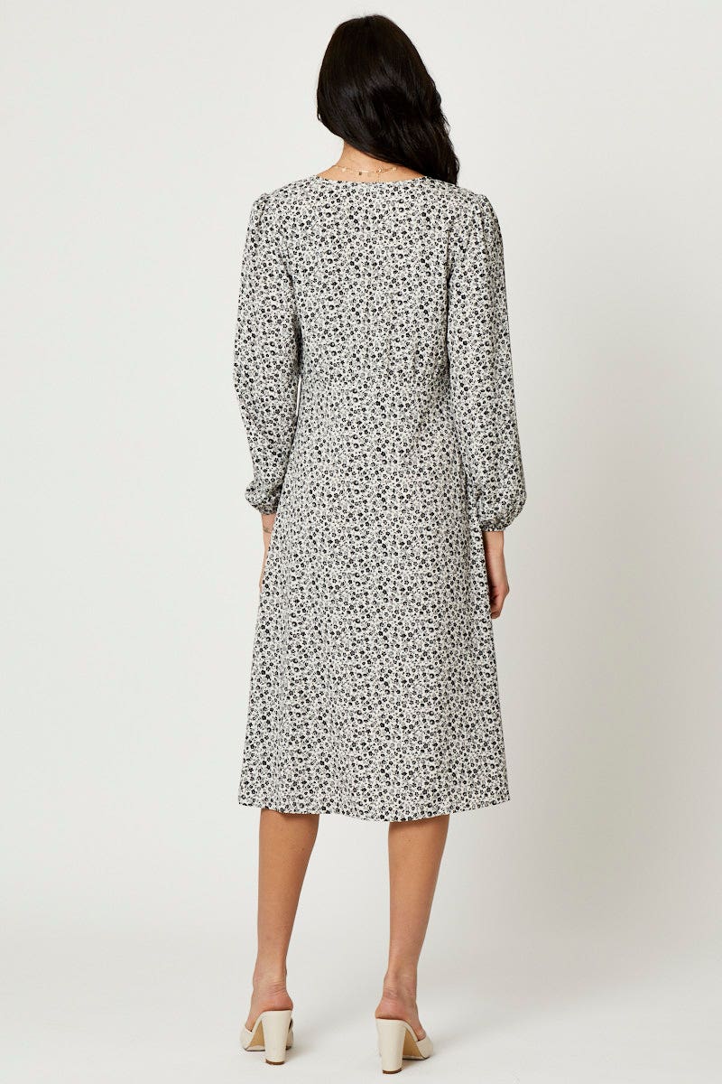 MIDI DRESS Print Midi Dress for Women by Ally