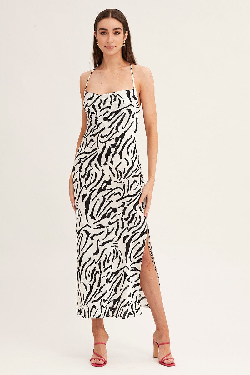 MIDI DRESS Print Midi Dress for Women by Ally