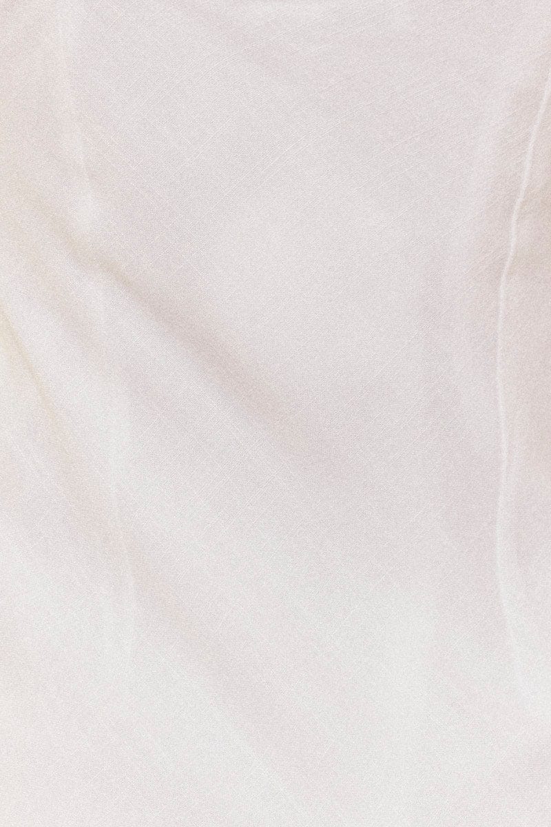 MIDI DRESS White Slip Dress Midi Sleeveless Twist Front for Women by Ally