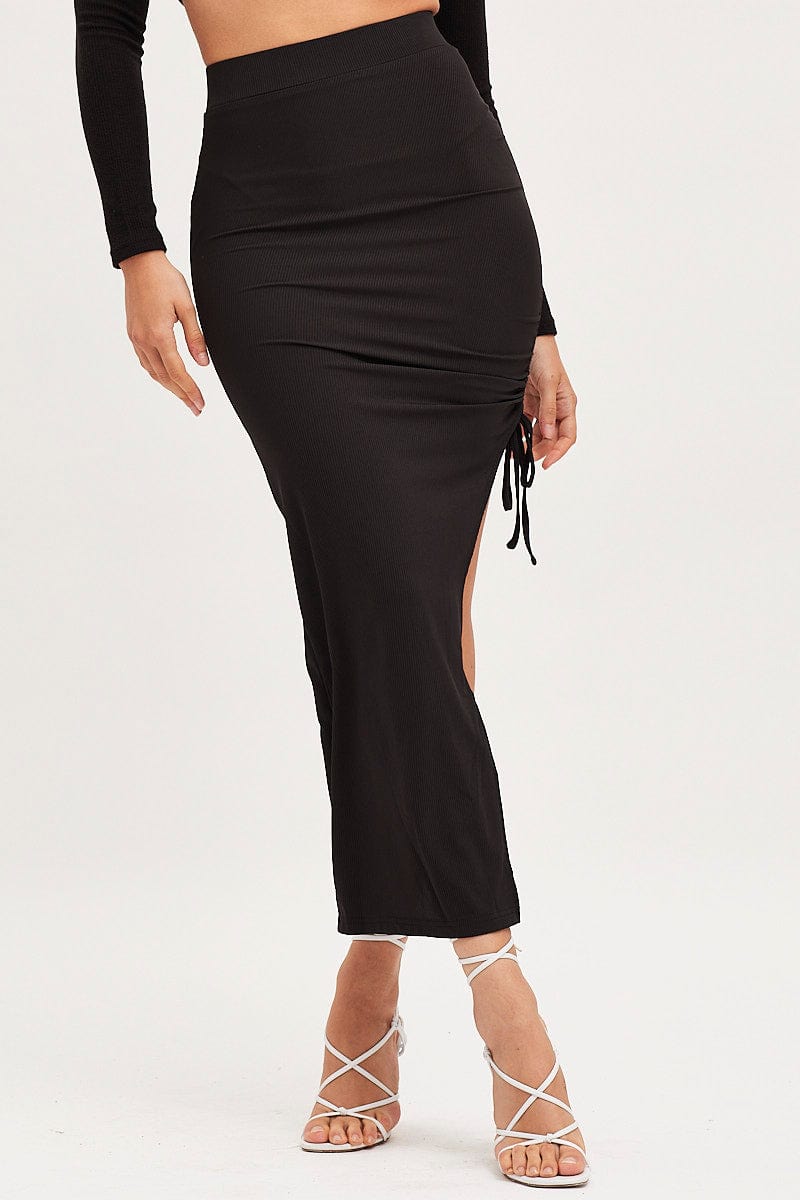 ASOS DESIGN maxi pencil skirt in black - ShopStyle