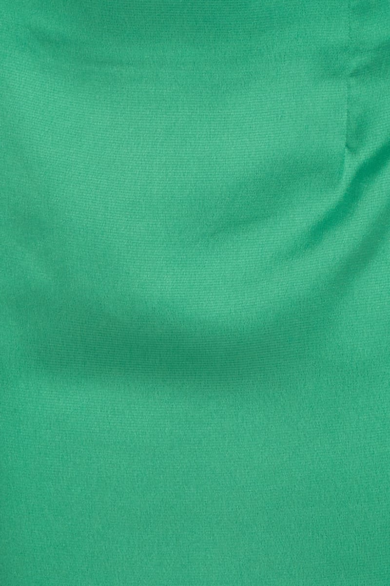 MIDI PENCIL Green Slip Skirt Maxi Satin for Women by Ally