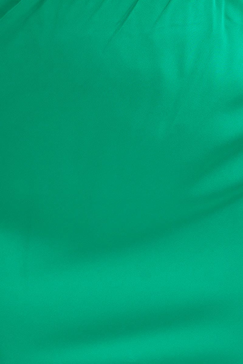 MIDI SKIRT Green Satin Slip Midi Skirt for Women by Ally