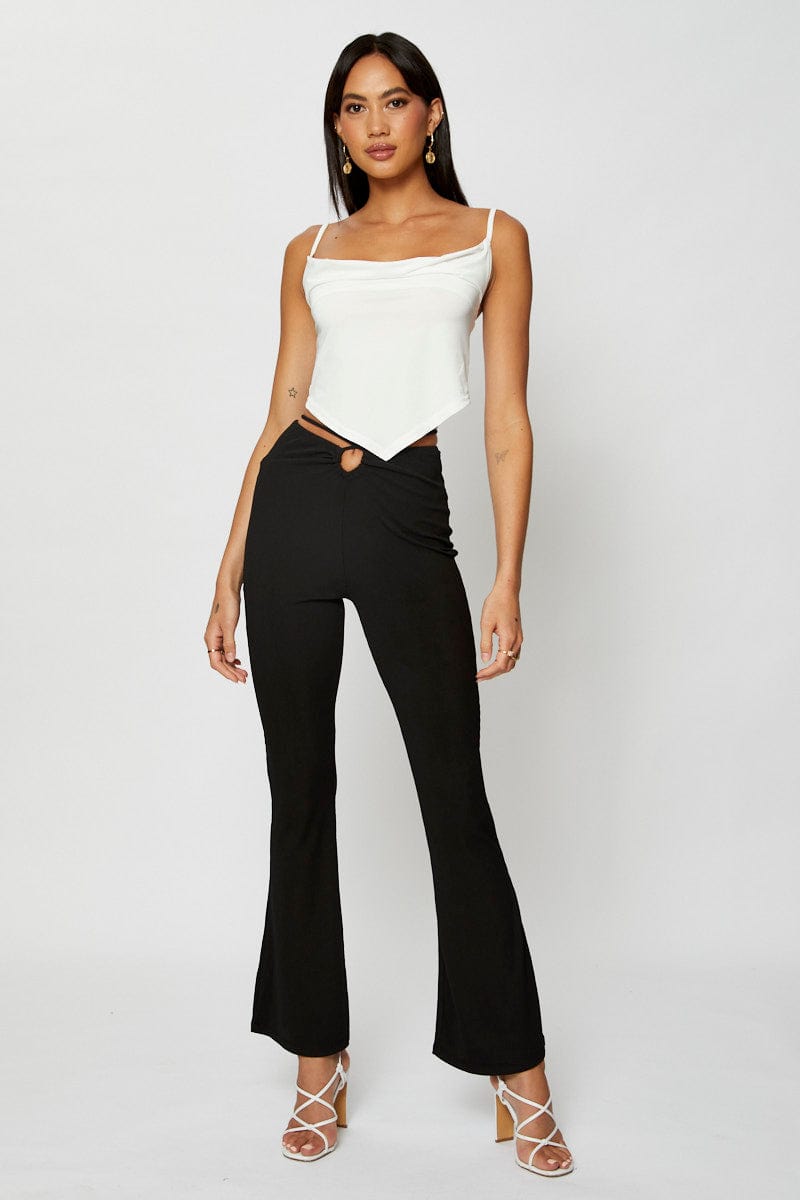 MR FLARE LEG PANT Black Jersey Pants Flare Leg for Women by Ally