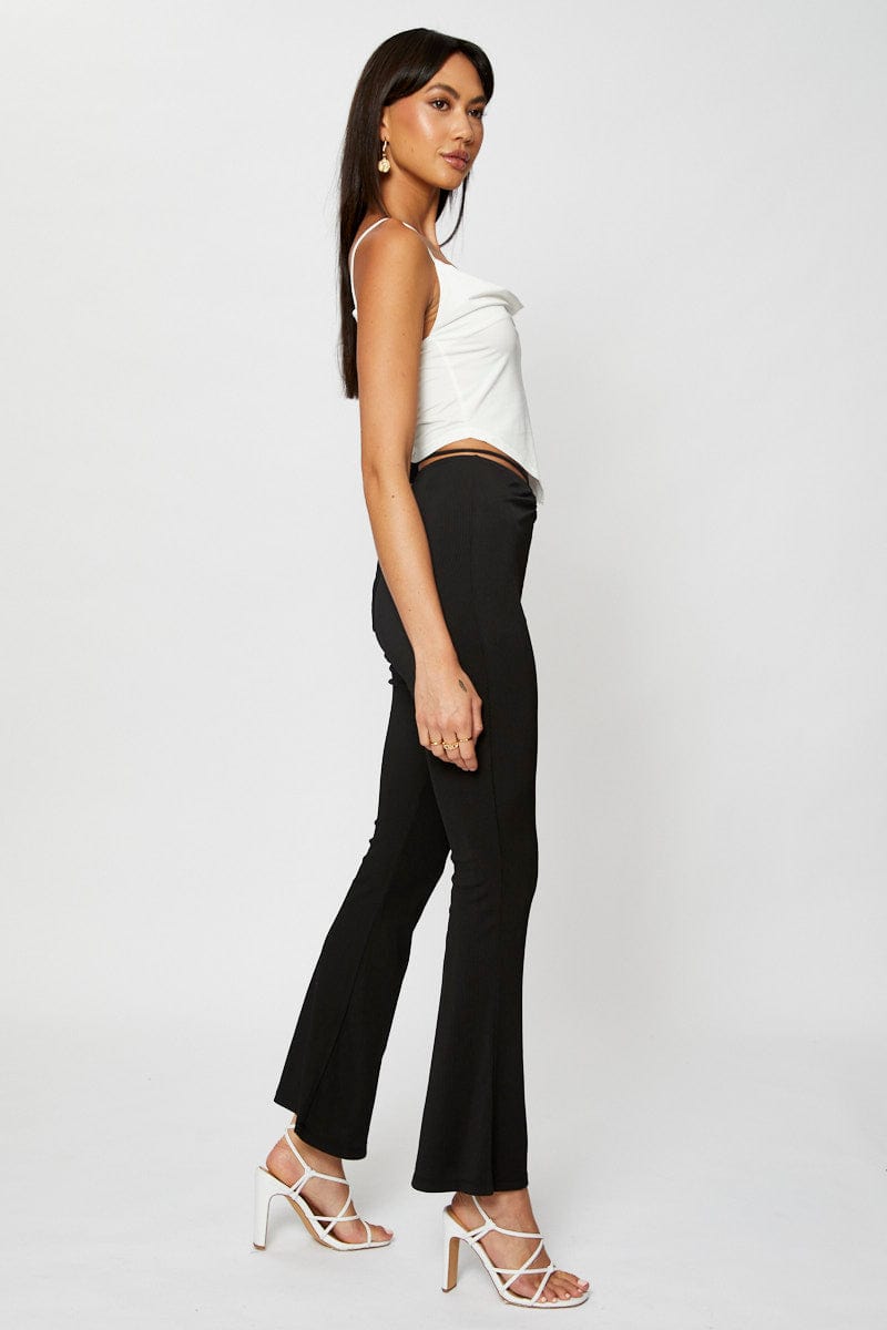 MR FLARE LEG PANT Black Jersey Pants Flare Leg for Women by Ally