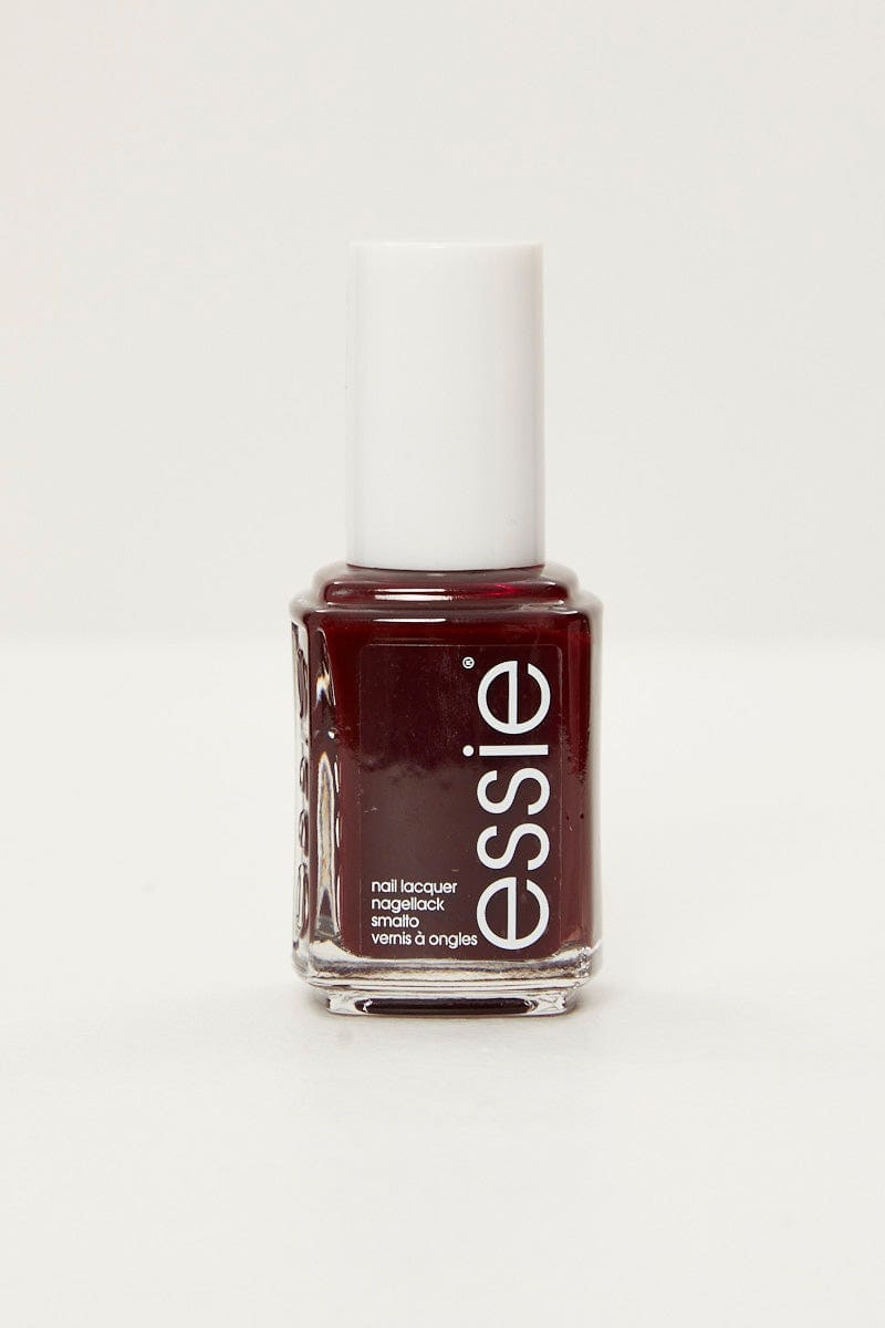 NAILS Red Essie Nail Polish Bordeaux 50 Dark Red for Women by Ally