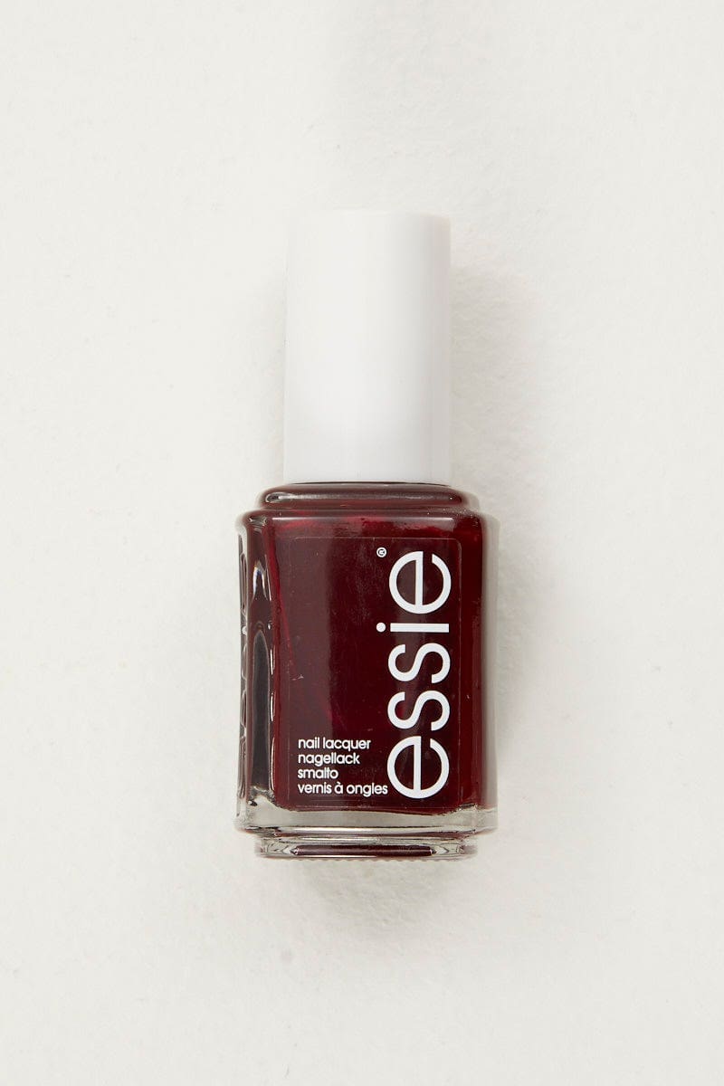 NAILS Red Essie Nail Polish Bordeaux 50 Dark Red for Women by Ally