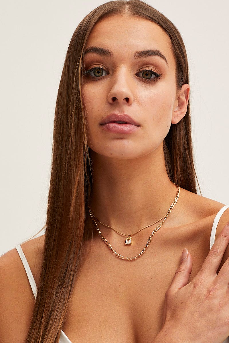 NECKLACE Metallic Necklace for Women by Ally
