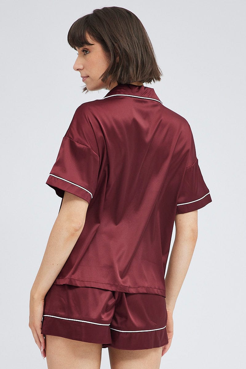 Factory Custom Bambus Viskose Button Down2 Stück Kurzarmhemd und Shorts PJS Nach Factory Custom Bambus Viskose Button Down2 Stück Kurzarmhemd und Shorts PJS Nach