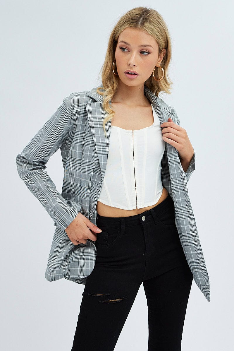 Black Oversized Double Breasted Blazer for Ally Fashion