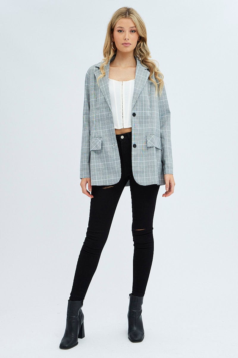 Black Oversized Double Breasted Blazer for Ally Fashion