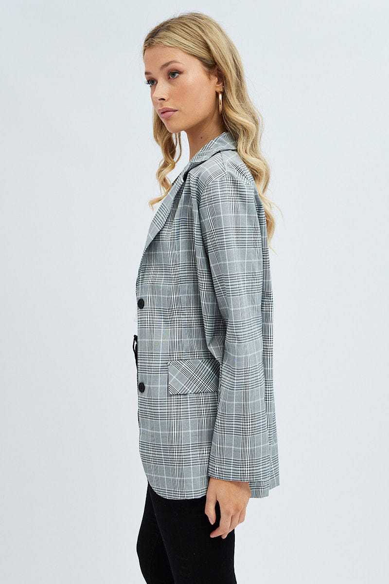 Black Oversized Double Breasted Blazer for Ally Fashion