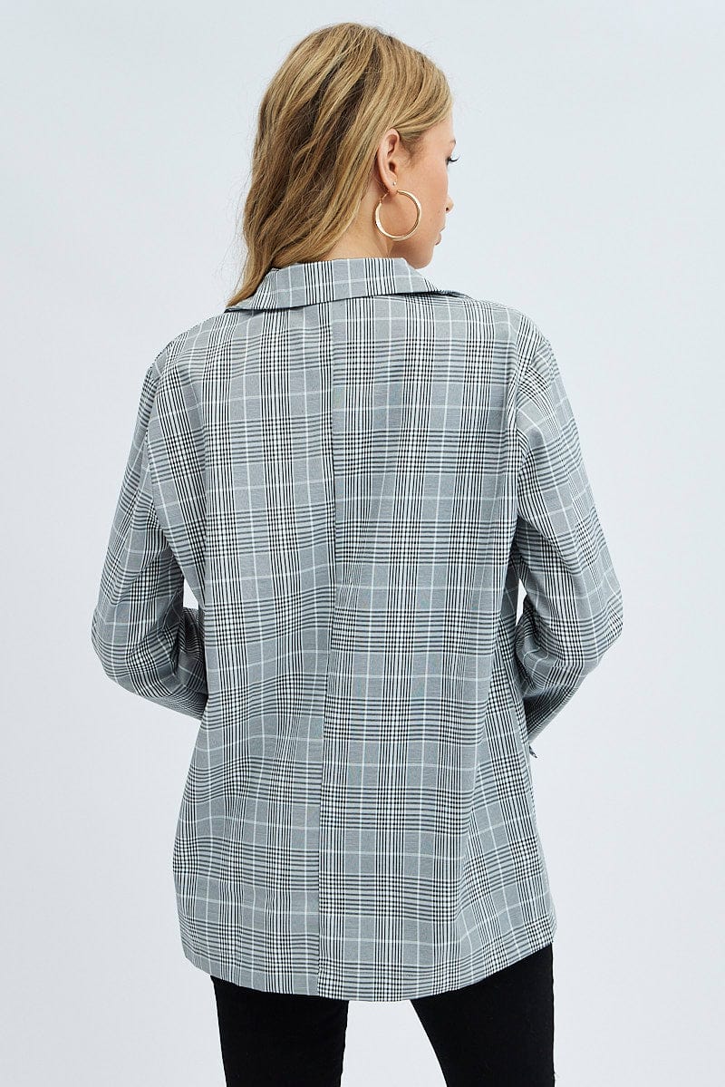Black Oversized Double Breasted Blazer for Ally Fashion
