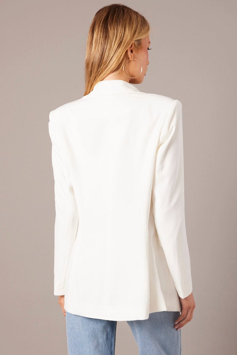 White Blazer Long Sleeve for Ally Fashion
