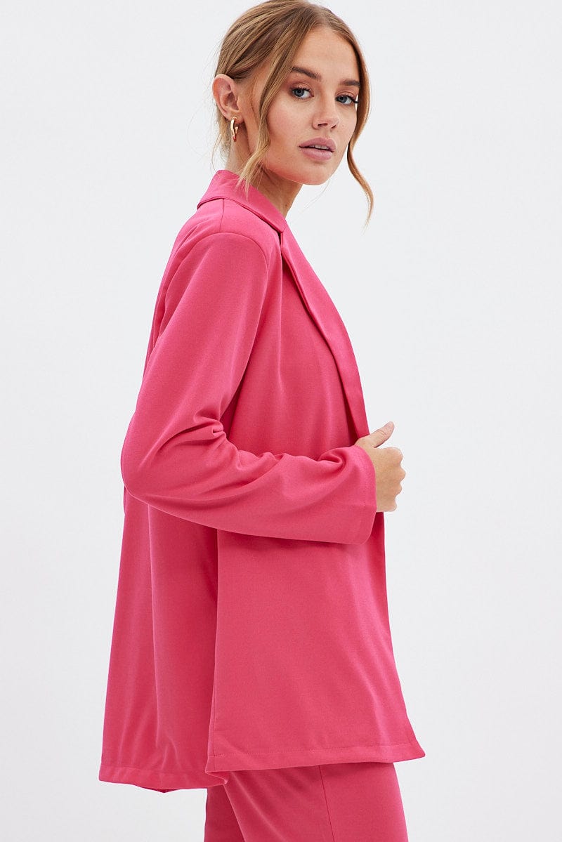 Pink Oversized Blazer for Ally Fashion