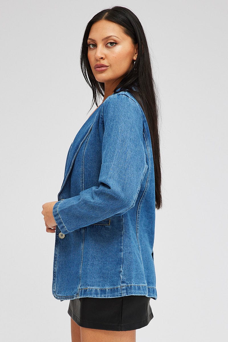 Denim Denim Jacket Long Sleeve for Ally Fashion