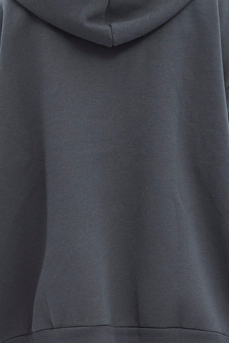 Grey hoodie clearance with black sleeves