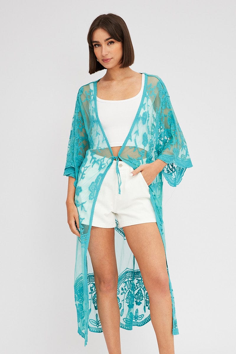 Green Kimono Half Sleeve for Ally Fashion