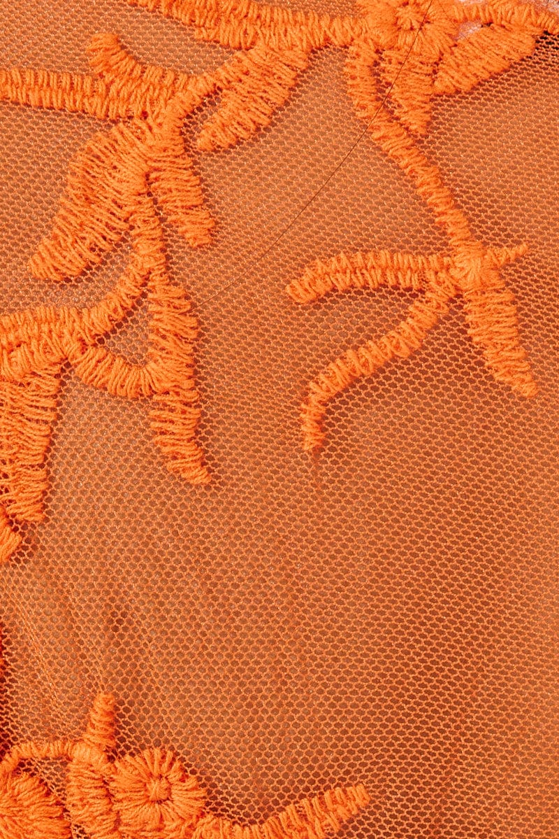 Orange Kimono Half Sleeve for Ally Fashion