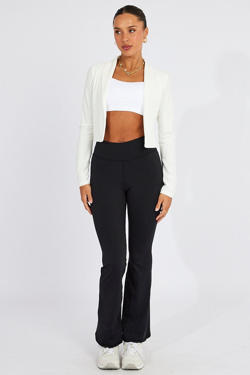 White crop clearance top jacket