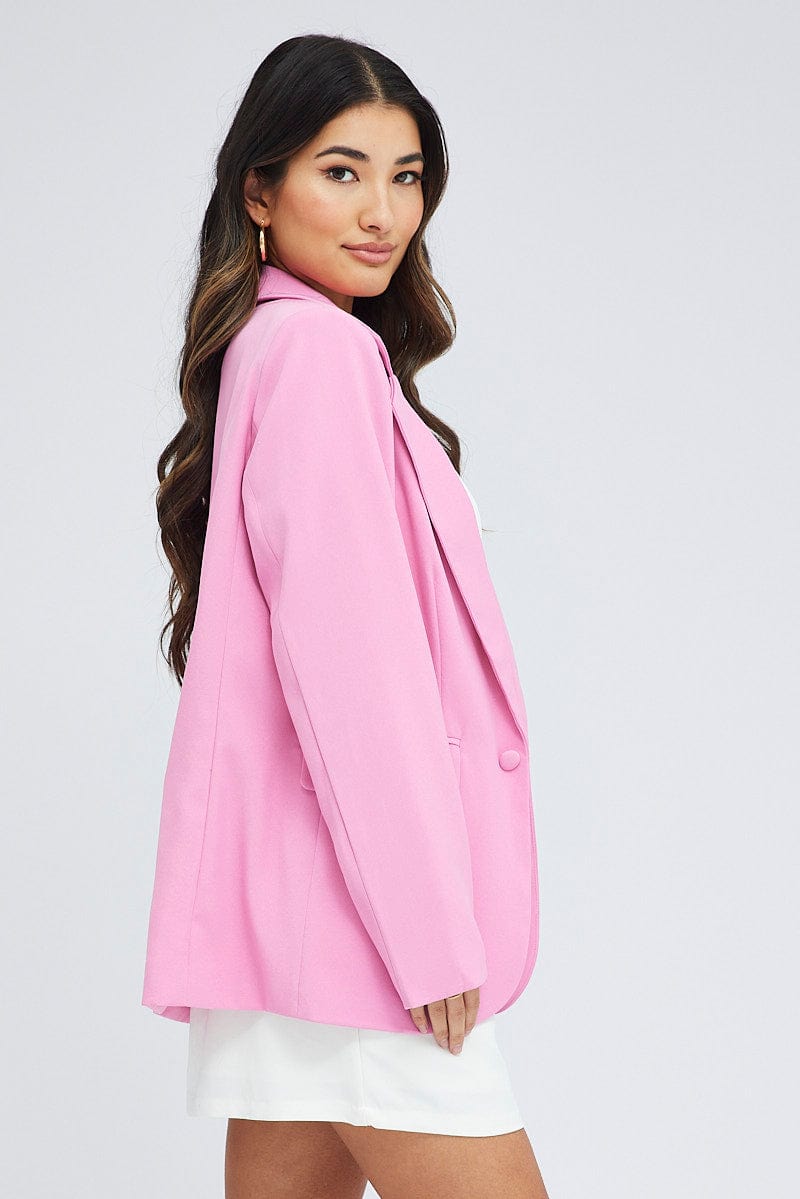 Pink Blazer Long Sleeve for Ally Fashion