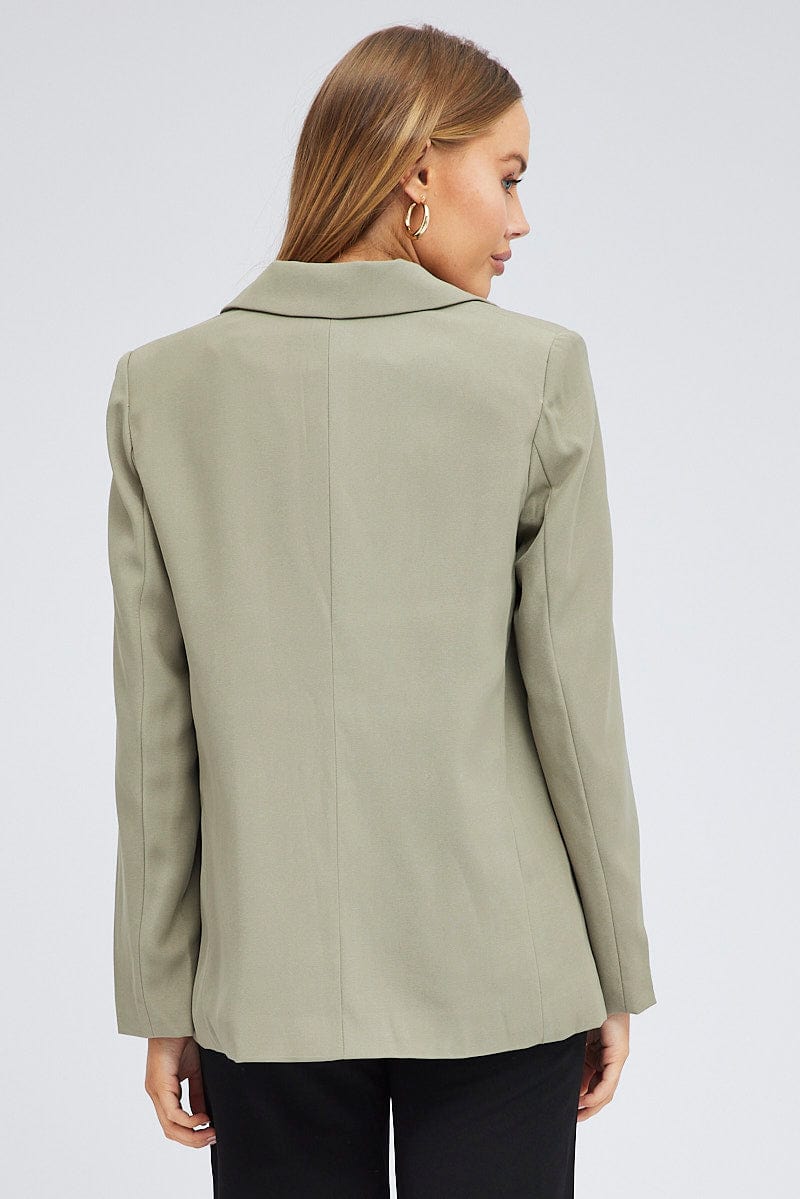 Green Blazer Long Sleeve for Ally Fashion