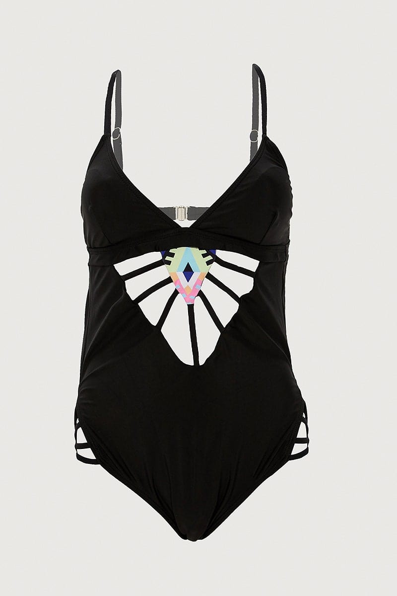 ONE PIECE Black One Piece Swimsuit for Women by Ally