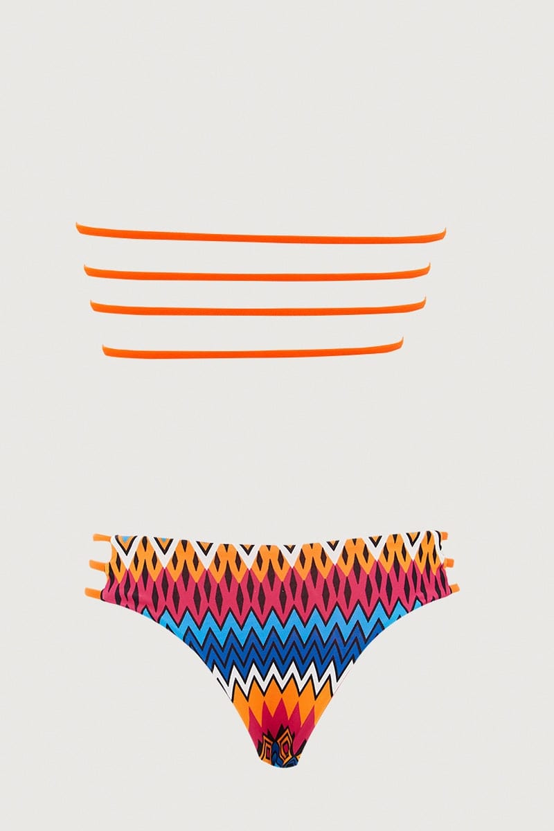 ONE PIECE Print Ladder Detail Two Piece Bikini for Women by Ally