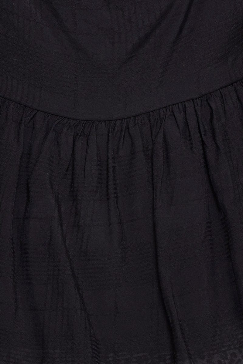 PEPLUM Black Peplum Top Short Sleeve for Women by Ally