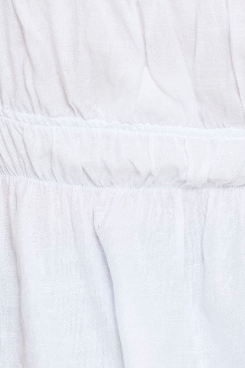 PEPLUM White Peplum Blouse Short Sleeve for Women by Ally