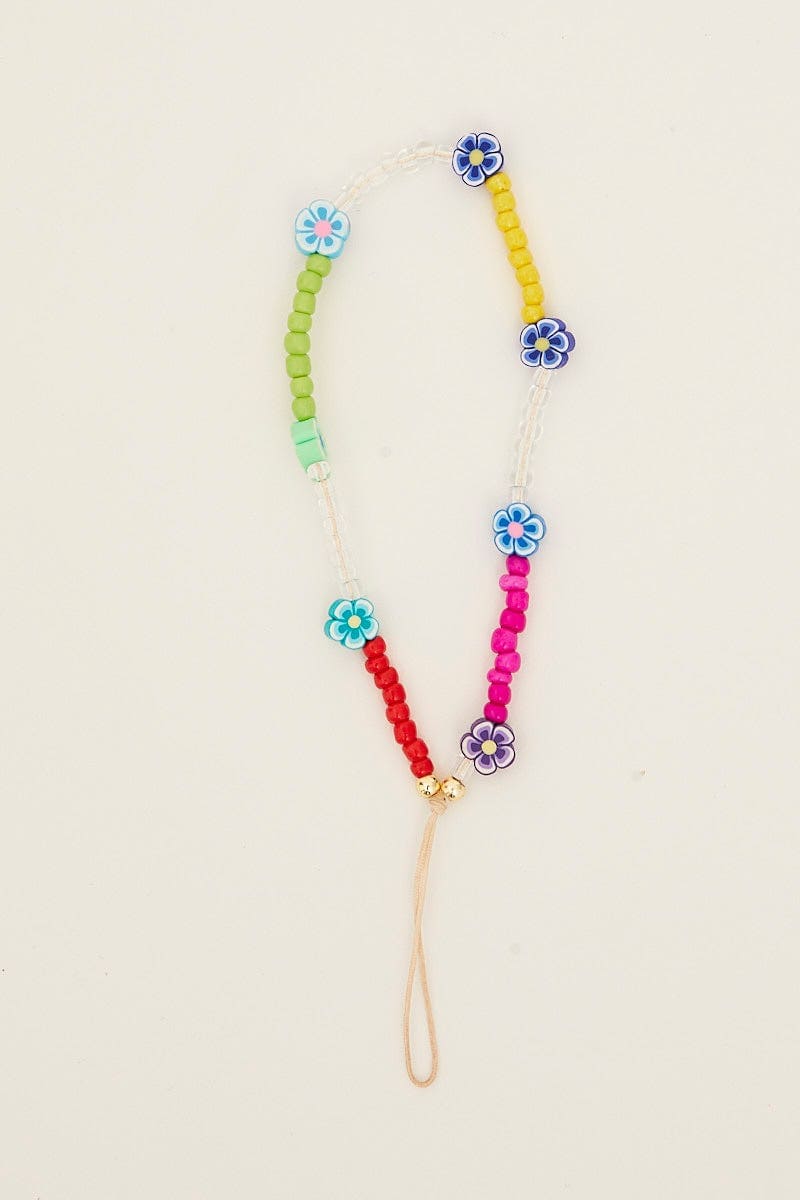Womenβs Multi Flower And Beads Phone Chain | Ally Fashion