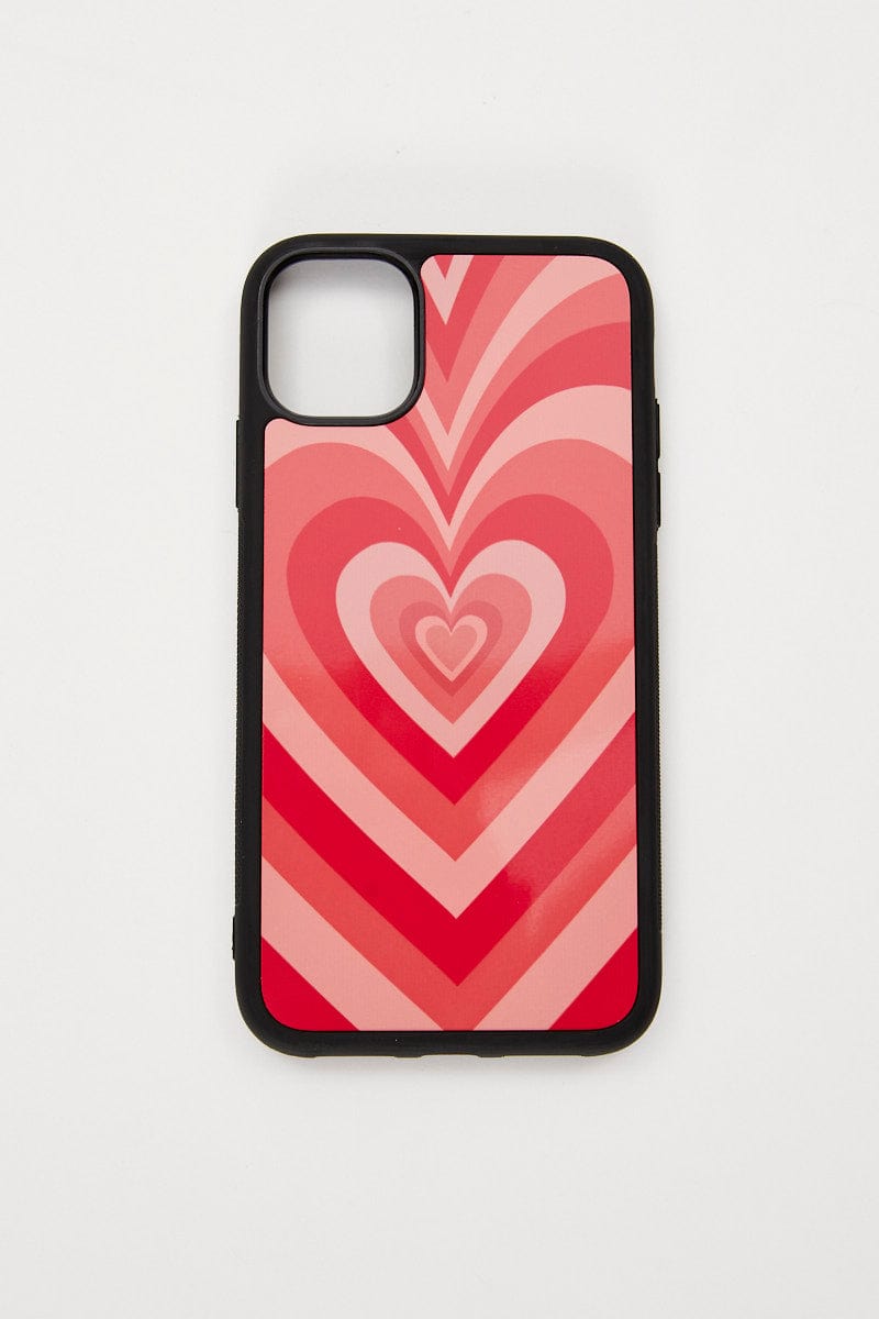 PHONE ACCESSORIES Pink Heart Phone Cover I Phone 11 for Women by Ally