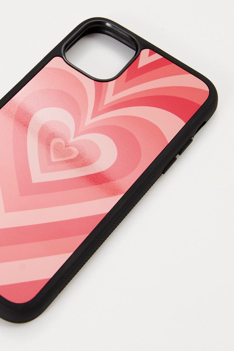 PHONE ACCESSORIES Pink Heart Phone Cover I Phone 11 for Women by Ally